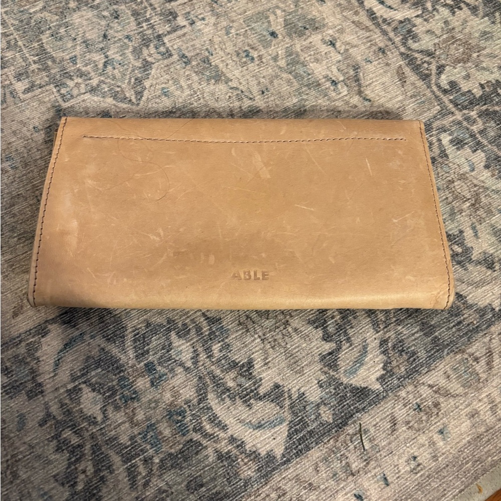 Able Beige Leather Wallet - Picture 4 of 4